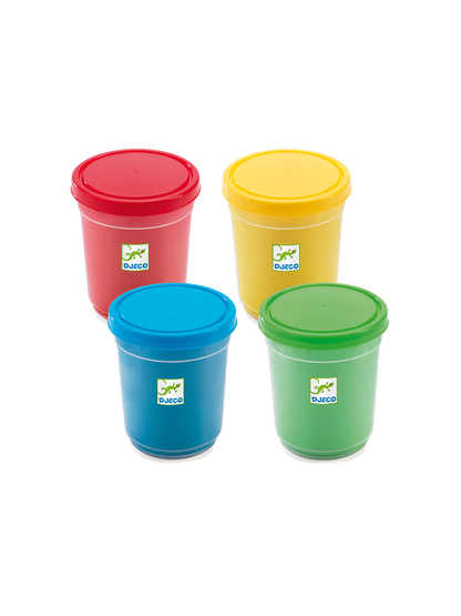 Zestaw 4 kolorów masy plastycznej Djeco BÉBÉ Concept