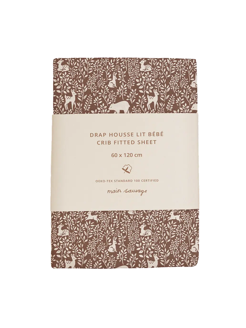 muślinowe prześcieradło do łóżeczka dziecięcego Main Sauvage BÉBÉ Concept