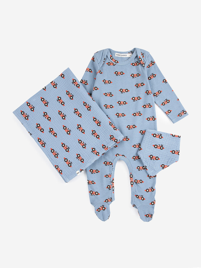 Racing Car all over gift set Baby Bobo Choses BÉBÉ Concept 