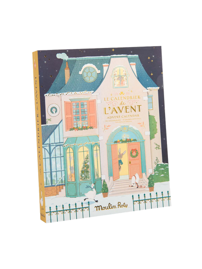 Kalendarz adwentowy z projektorem Nighttime Stories Moulin Roty BÉBÉ Concept 