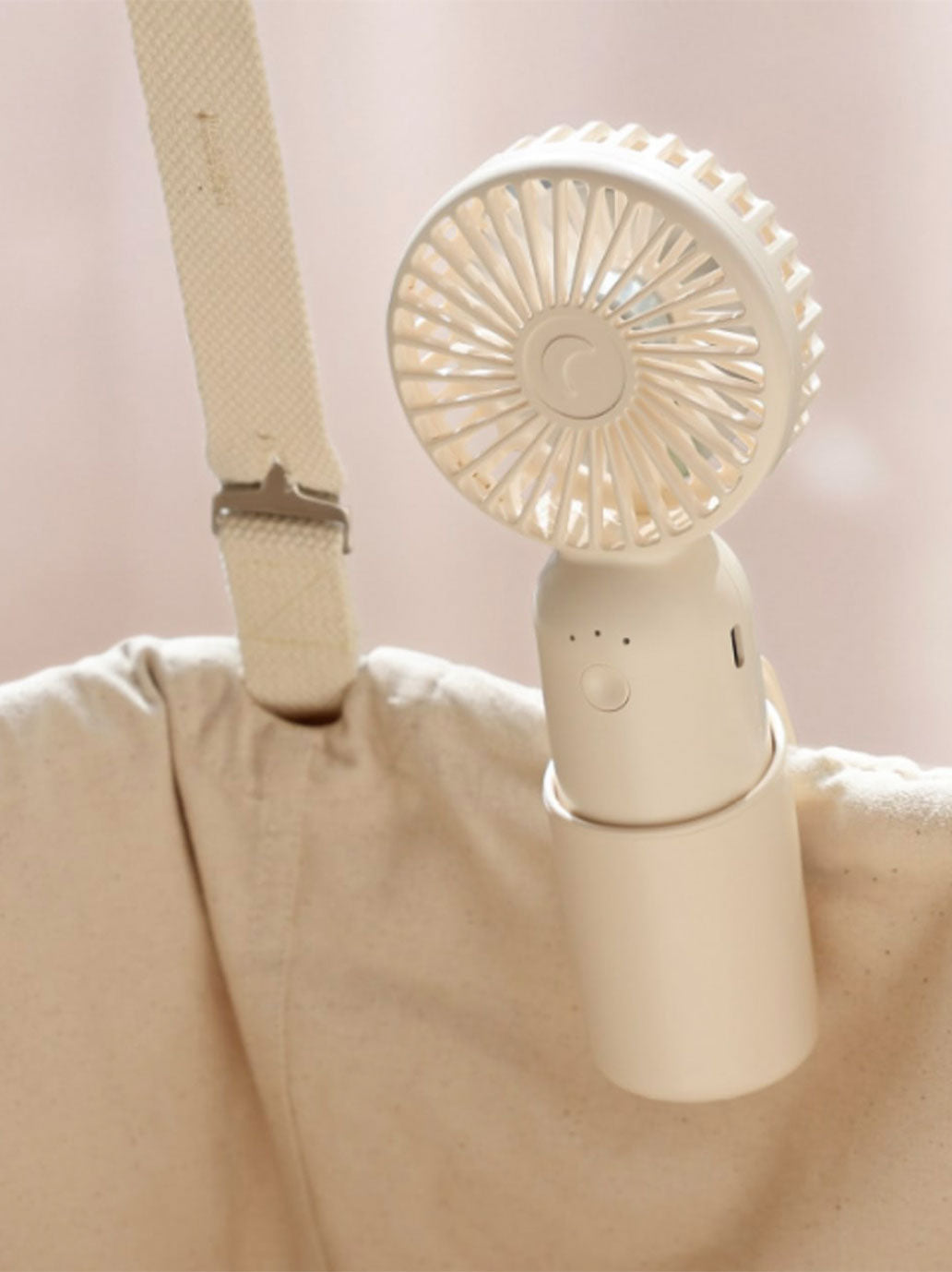 Przenośny wiatrak Mini Fan CREAM WHITE