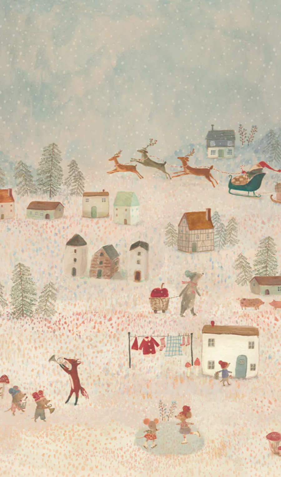 Ozdobny papier do pakowania prezentów / rolka 10m Maileg BÉBÉ Concept 