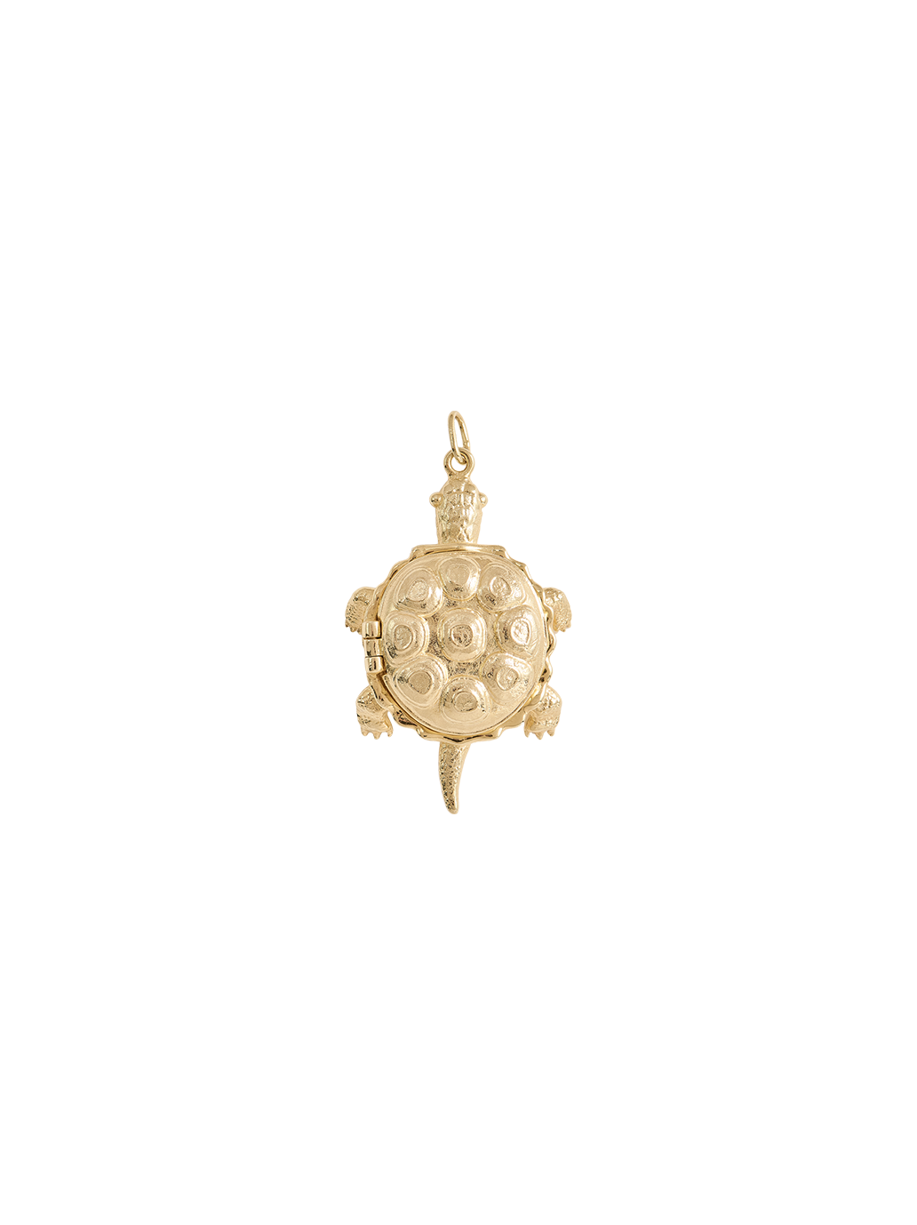 Medalion Whispering Turtle Charm BRASS GOLD PLATED