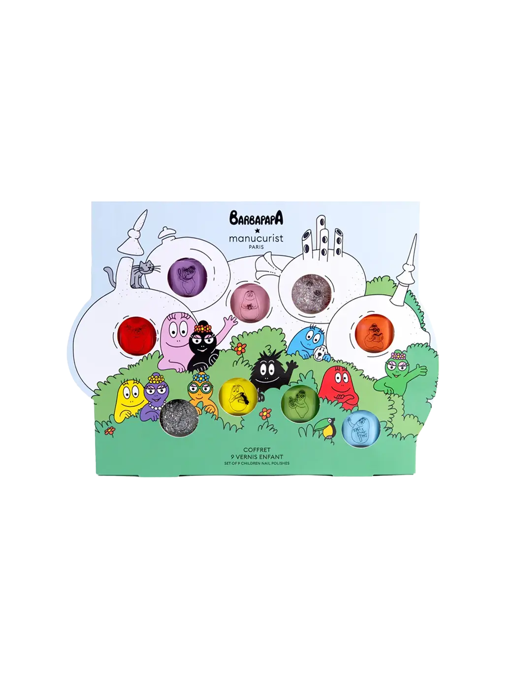 OUTLET Zestaw 9 lakierów do paznokci dla dzieci Barbappa bébé concept BÉBÉ Concept 