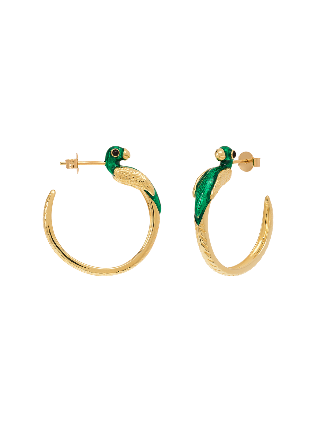 Kolczyki Bird Of Paradise Hoop Earrings SILVER