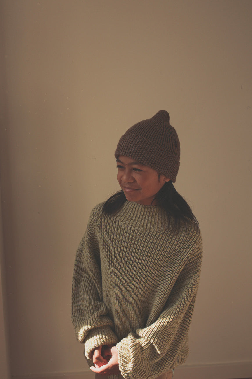 całoroczna czapka merino Fonzie Beanie Hvid BÉBÉ Concept