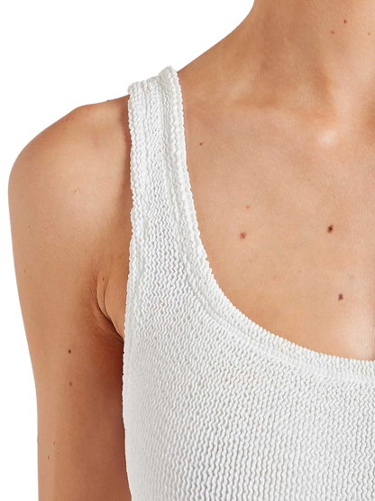 Square Neck swimsuit WHITE