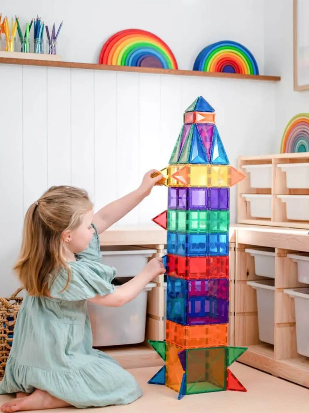 Klocki magnetyczne Rainbow Creative Pack Connetix BÉBÉ Concept 