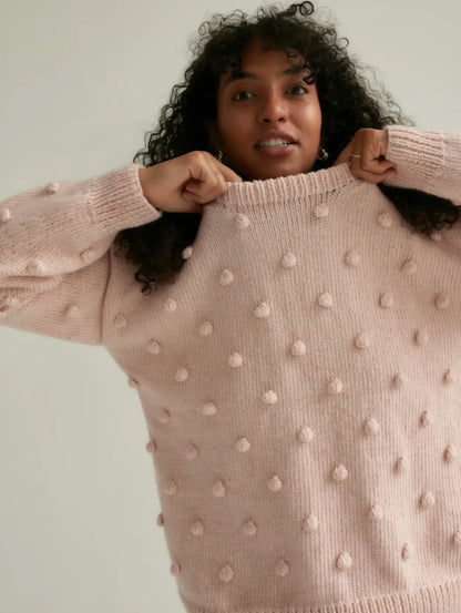 Sweter damski z wełną merino Popcorn Mille Family BEBE Concept 