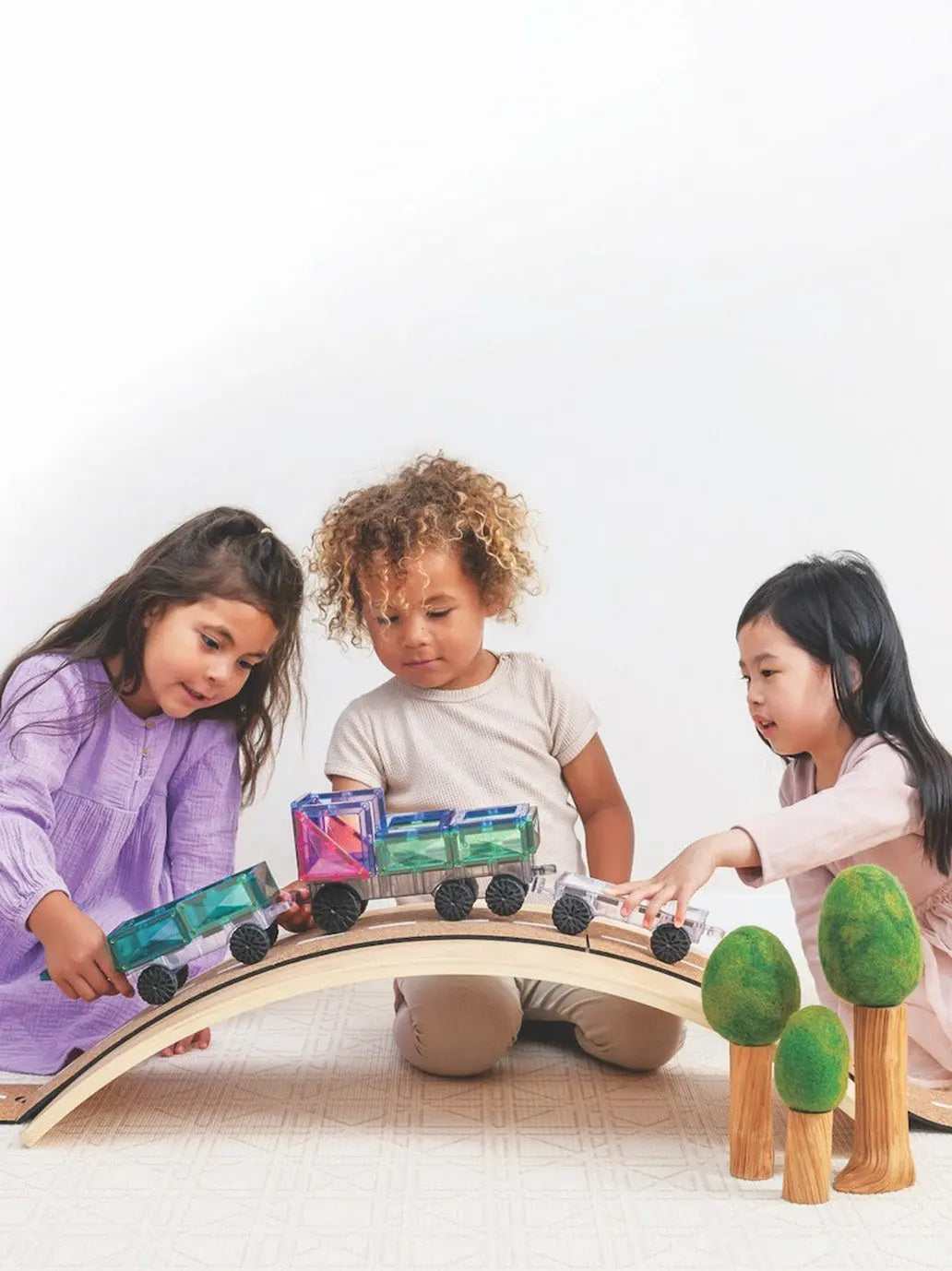 Klocki magnetyczne Pastel Transport Pack Connetix BÉBÉ Concept 