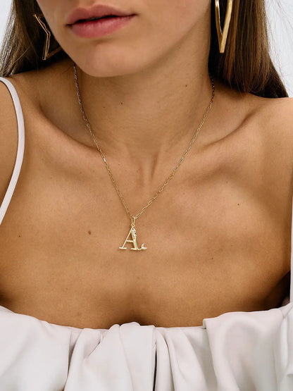 Pozłacana zawieszka Initial Muse Necklace Charm Anna + Nina BEBE Concept 