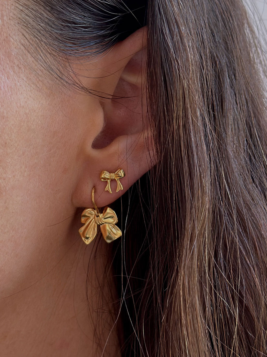 Pozłacane kolczyki Ruban Earrings Pico BÉBÉ Concept 