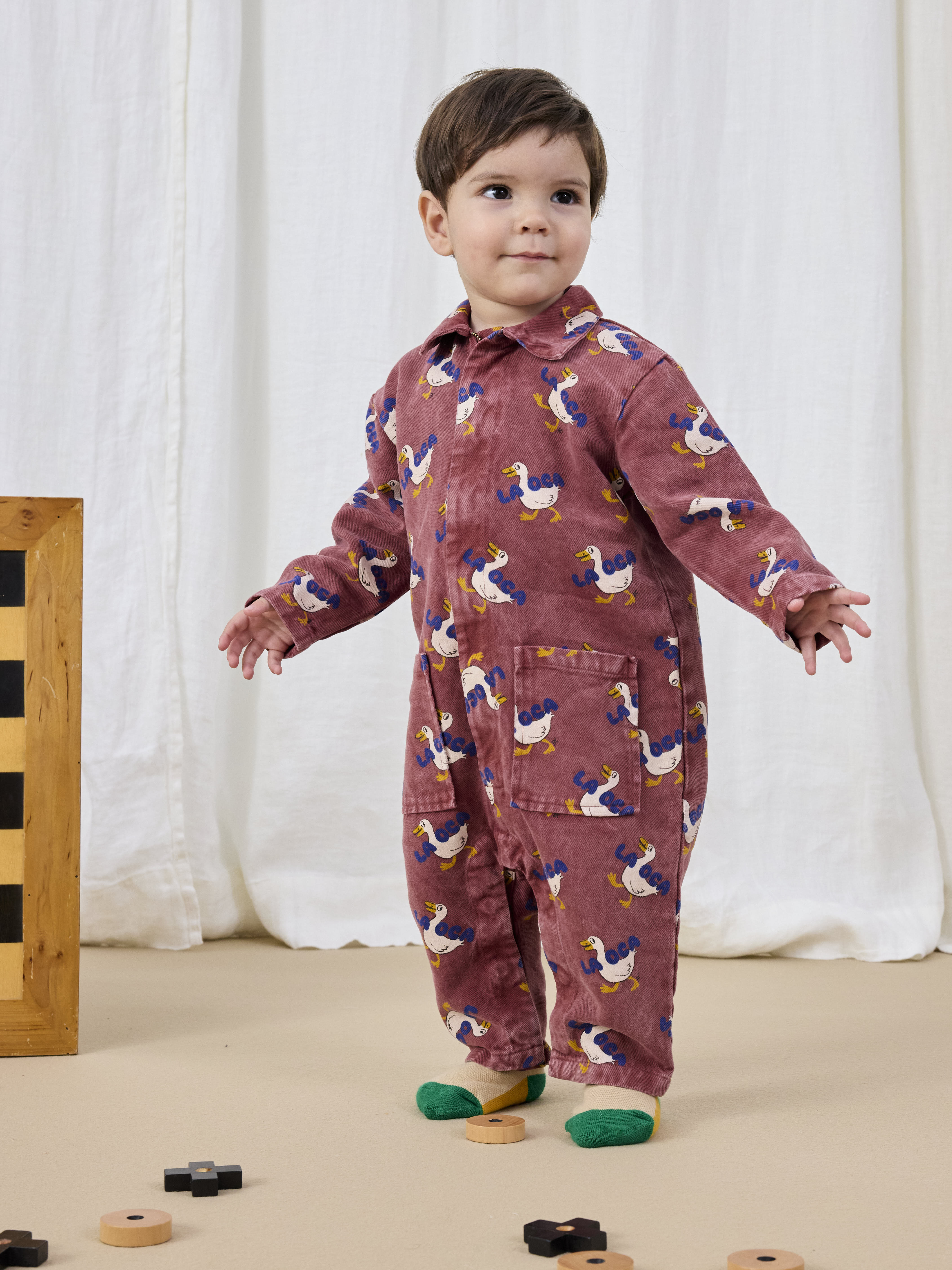 La Oca all over woven overall Baby Bobo Choses BÉBÉ Concept 