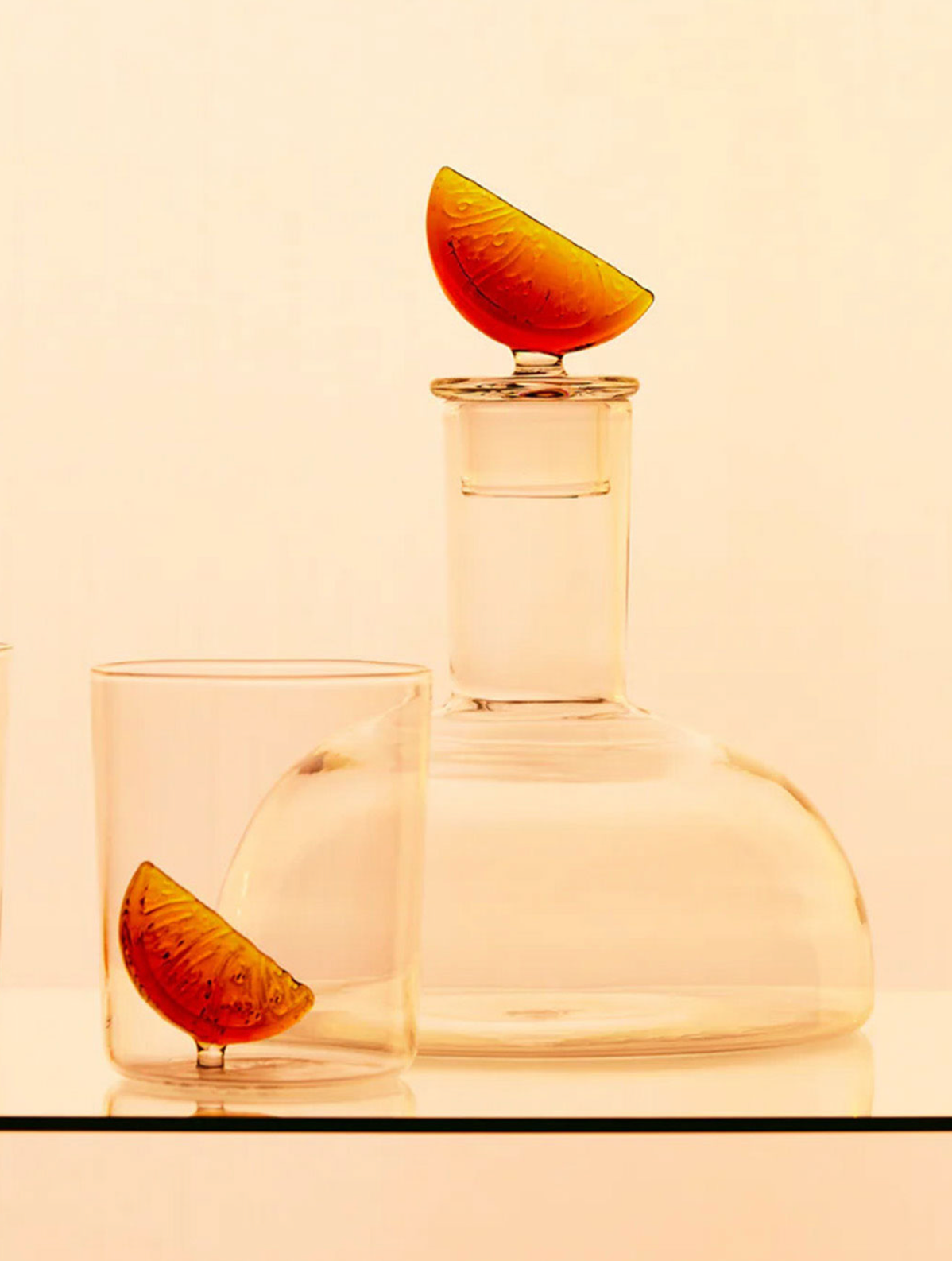 Szklana karafka z ozdobnym korkiem LE CITRUS