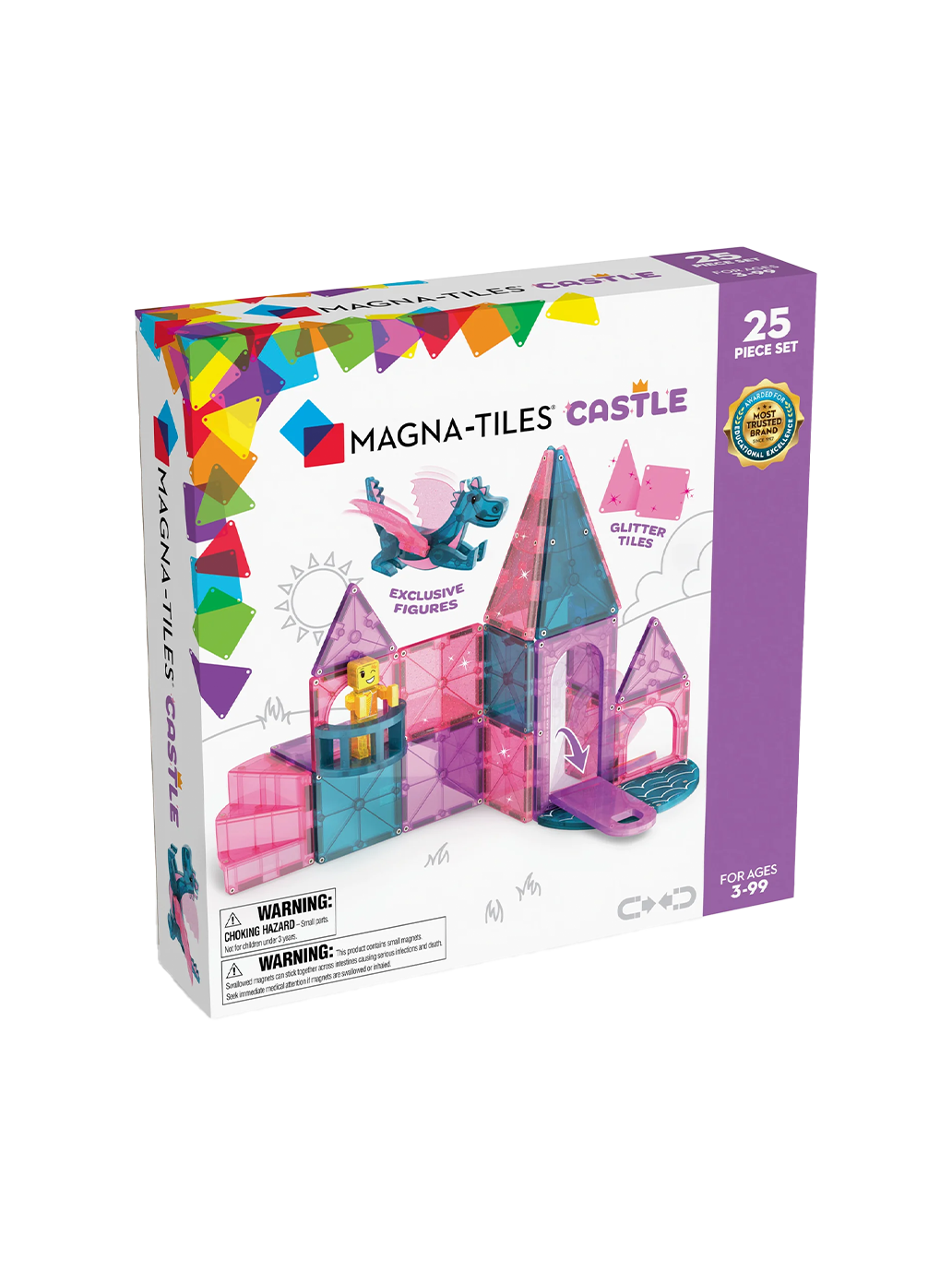 Klocki magnetyczne Magna Tiles Castle 25 el. Magna-Tiles BÉBÉ Concept 