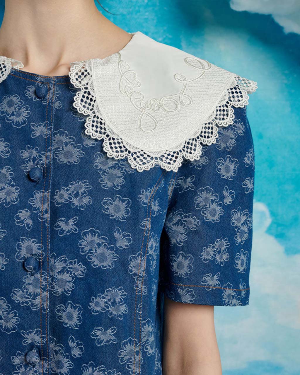 OUTLET Sukienka Mini Wildflower Denim S bébé concept BÉBÉ Concept 