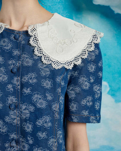 OUTLET Sukienka Mini Wildflower Denim S bébé concept BÉBÉ Concept 