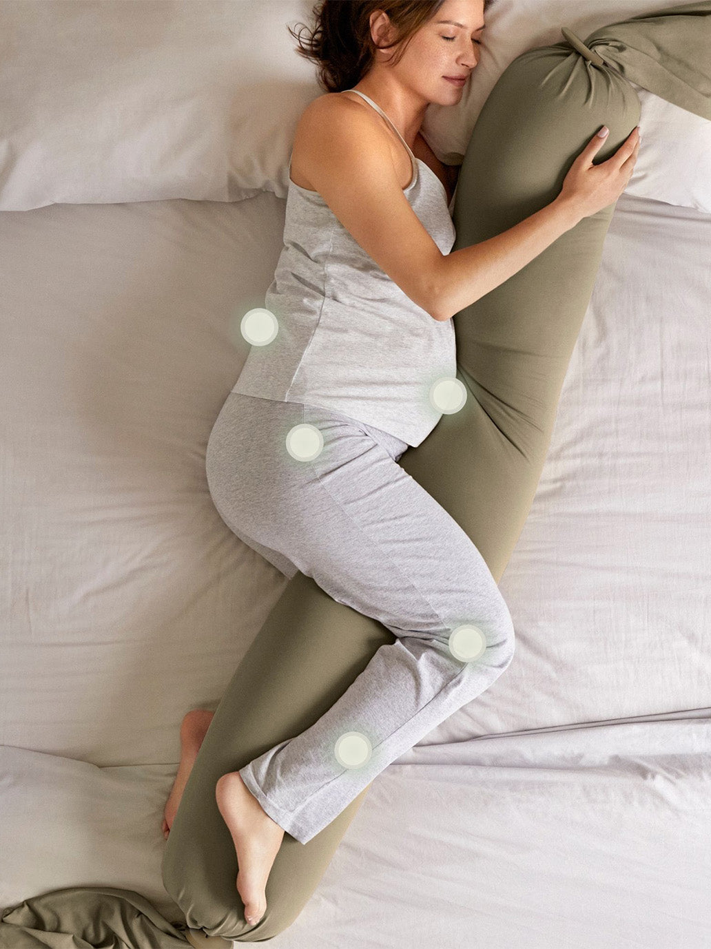 Poduszka ciążowa Pregnancy Pillow DUSTY OLIVE
