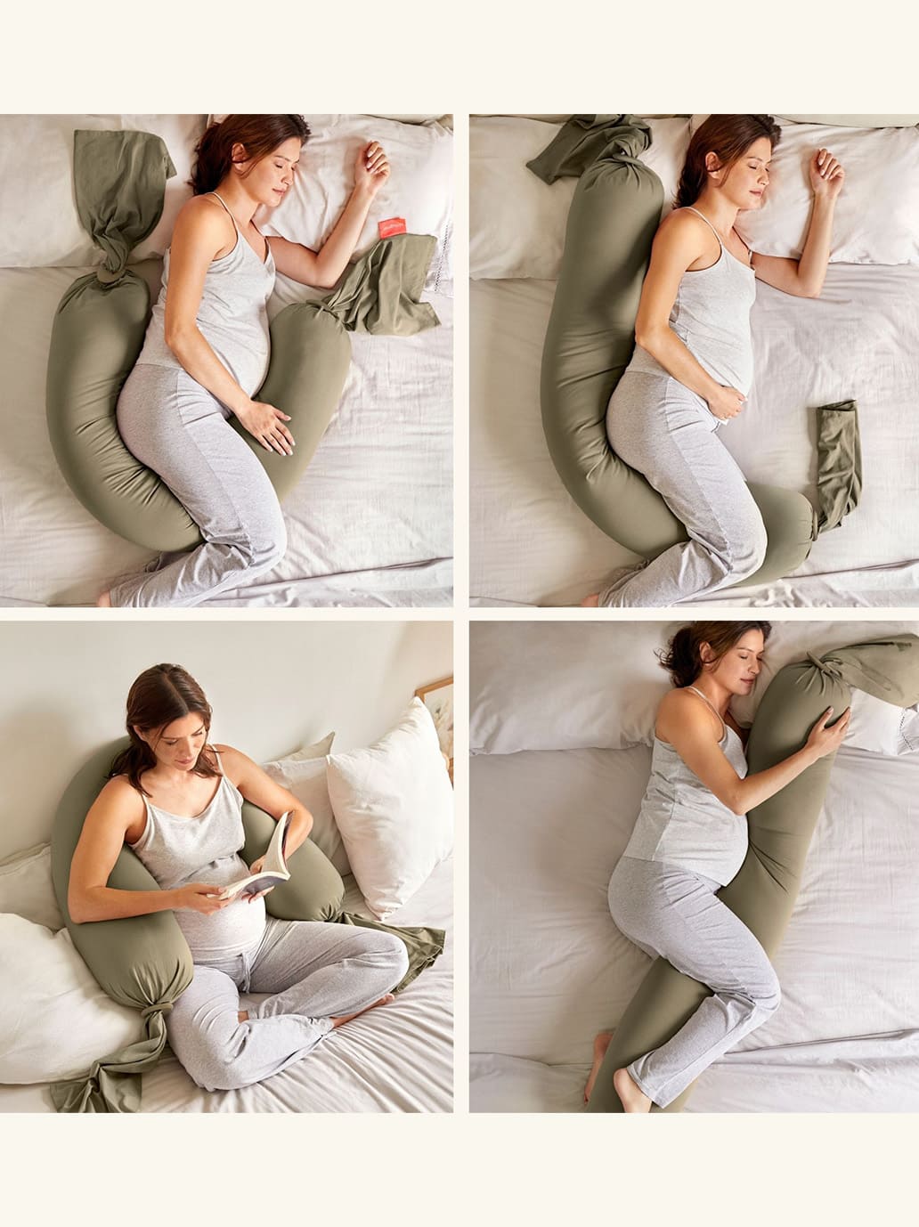 Poduszka ciążowa Pregnancy Pillow DUSTY OLIVE