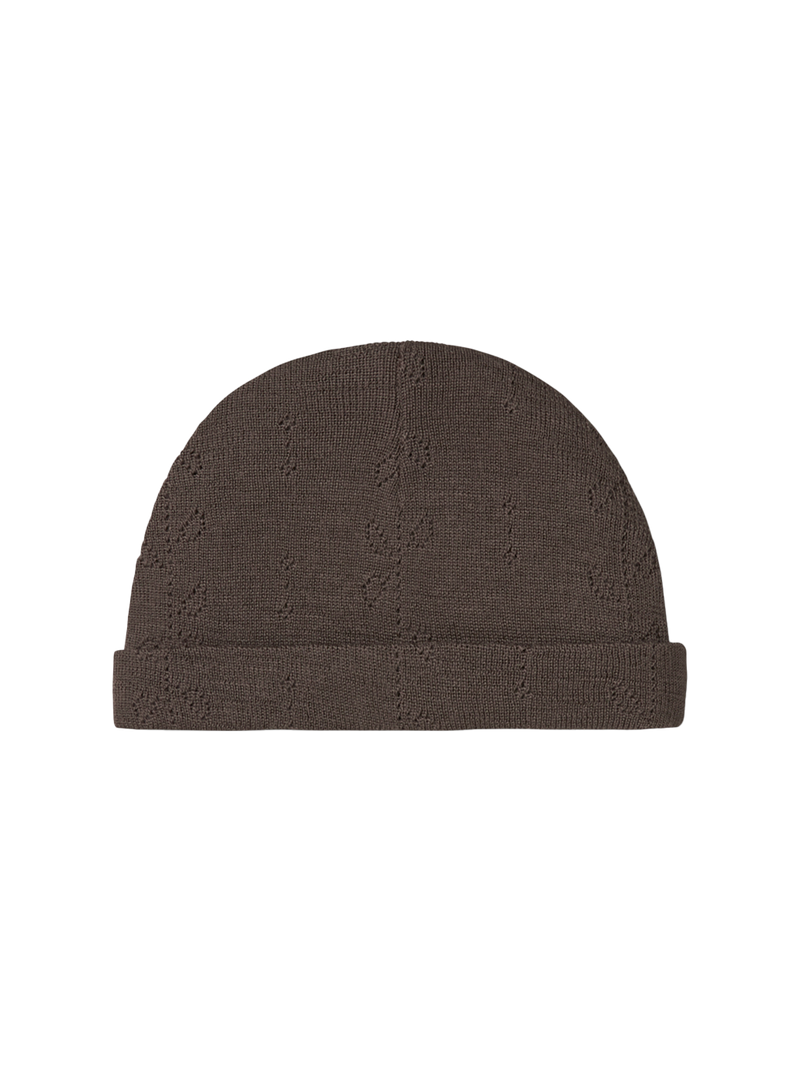 Czapeczka niemowlęca z merino Aiko Pointelle MarMar Copenhagen BÉBÉ Concept 