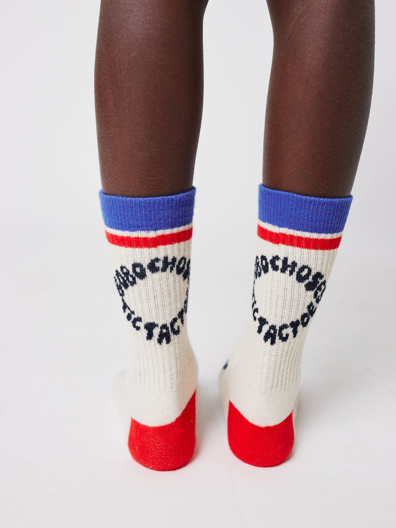 Tic Tac Toe color block long socks Bobo Choses BÉBÉ Concept 