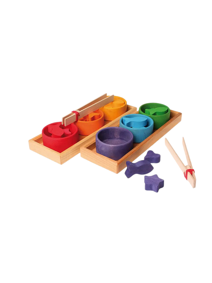 Drewniane miseczki do sortowania Grimm&#39;s BÉBÉ Concept