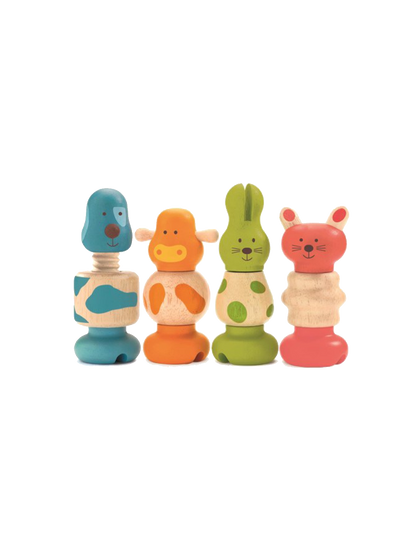 Drewniana zabawka manualna śrubki Djeco BÉBÉ Concept