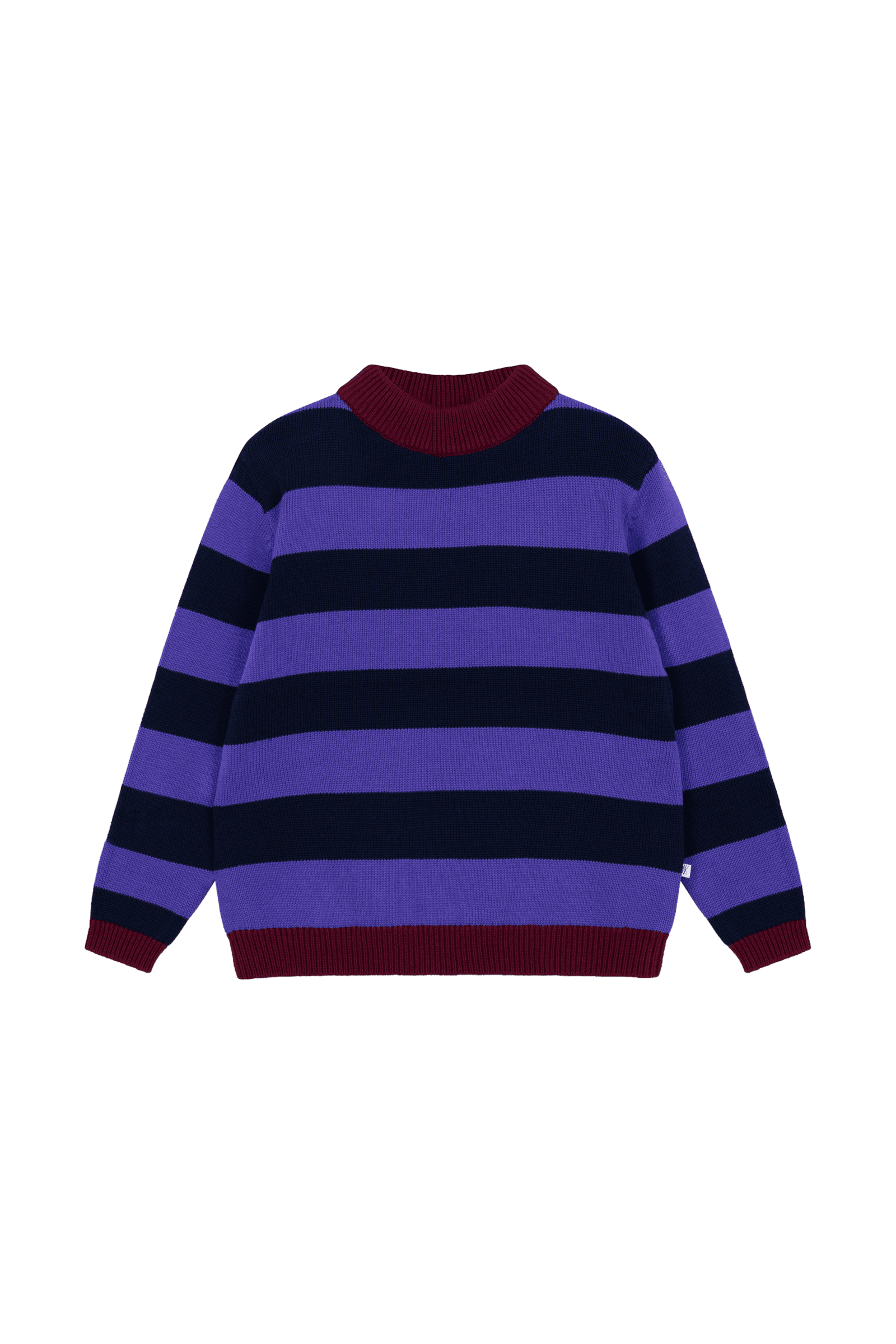 Sweter Knit Crew ORCHID BLUE BLOCK STRIPE