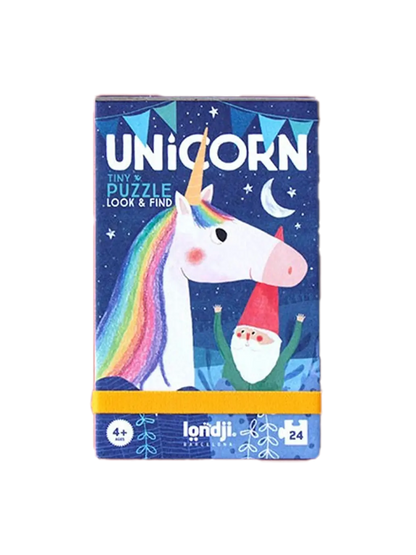 Puzzle kieszonkowe z grą obserwacyjną Jednorożec Londji BEBE Concept 