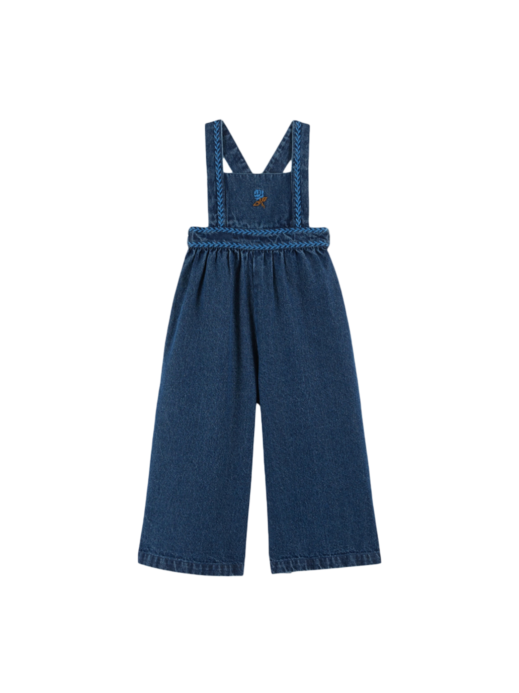 Salopette in denim ricamata DENIM