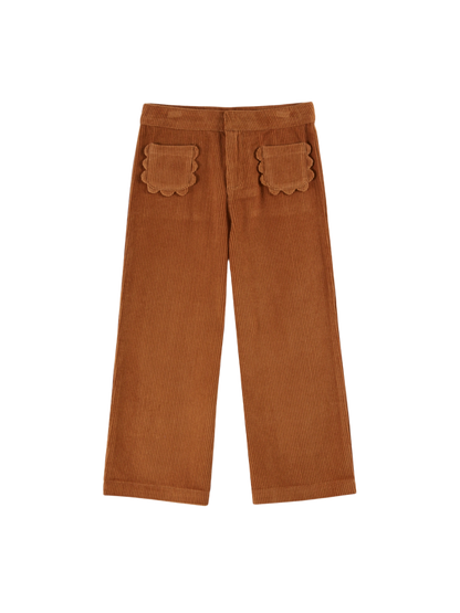 Flower pocket pants PECAN