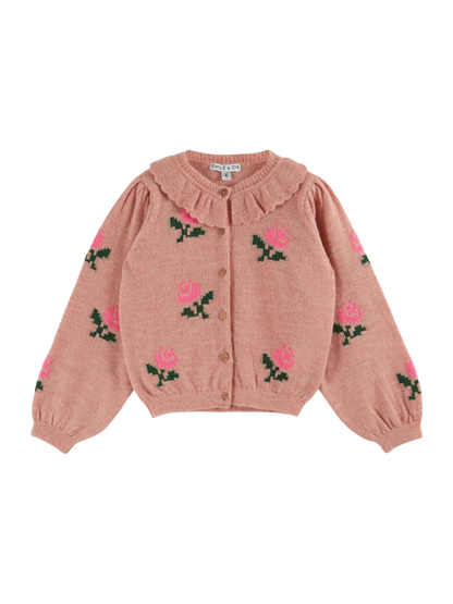 Sweter Flower cardigan ROSE