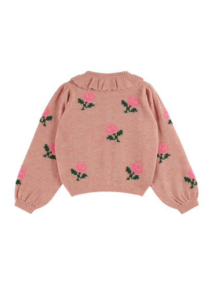 Sweter Flower cardigan ROSE