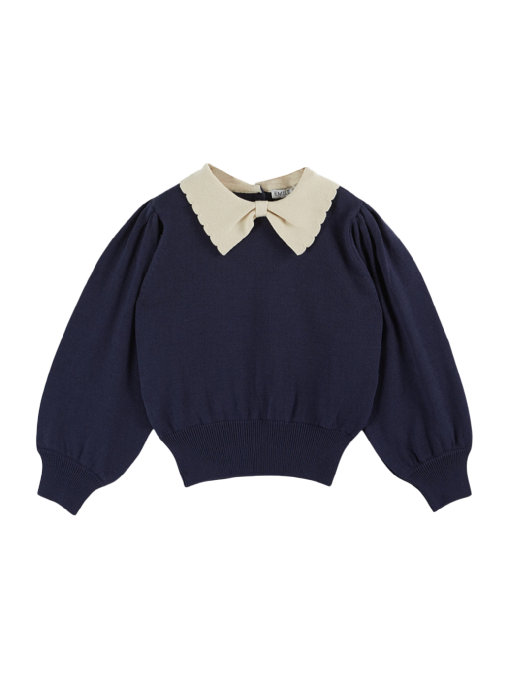Pierrot-Kragen-Pullover MARINE