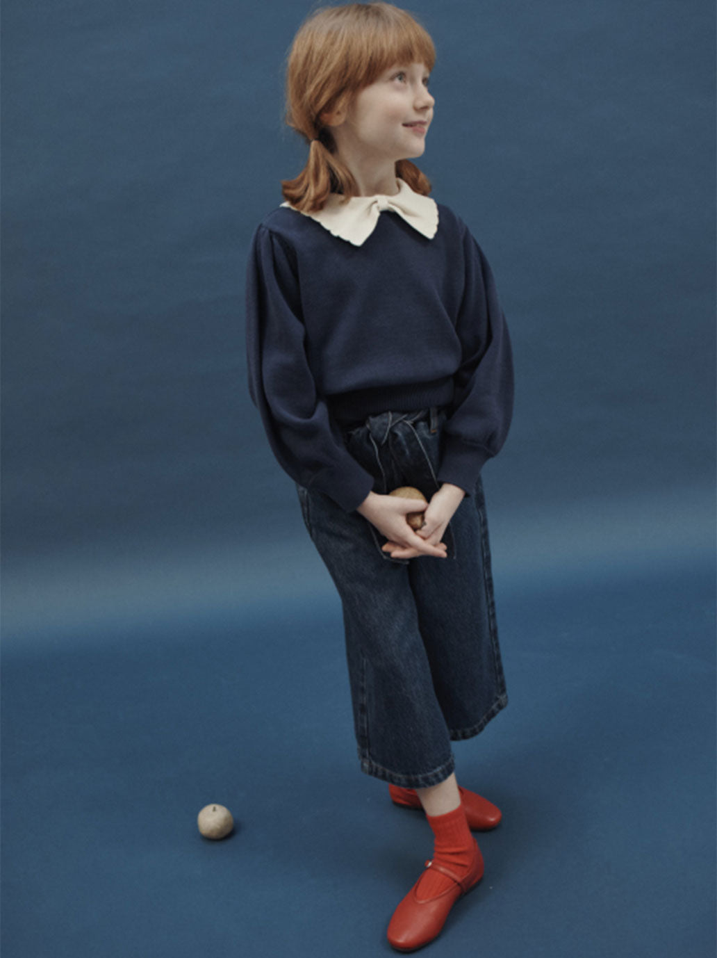 Pierrot-Kragen-Pullover MARINE