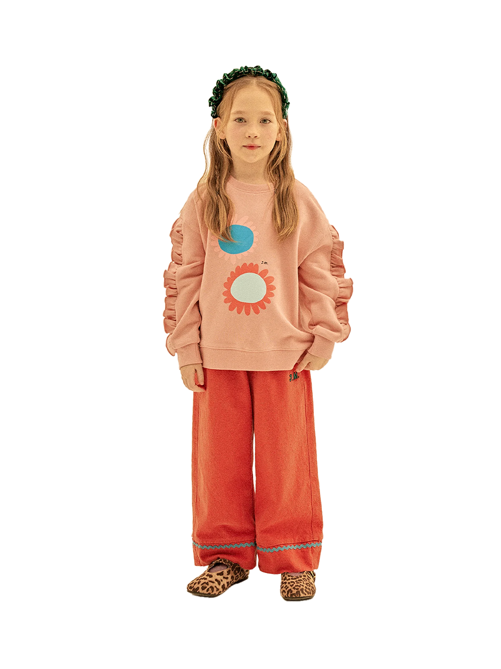 Spodnie Jellymallow ZIgzag Woven Pants Brick BRICK