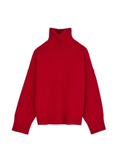 Silene Merino T-Neck AURORA RED