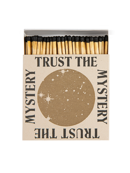 Luksusowe zapałki w ozdobnym pudełku TRUST THE MYSTERY
