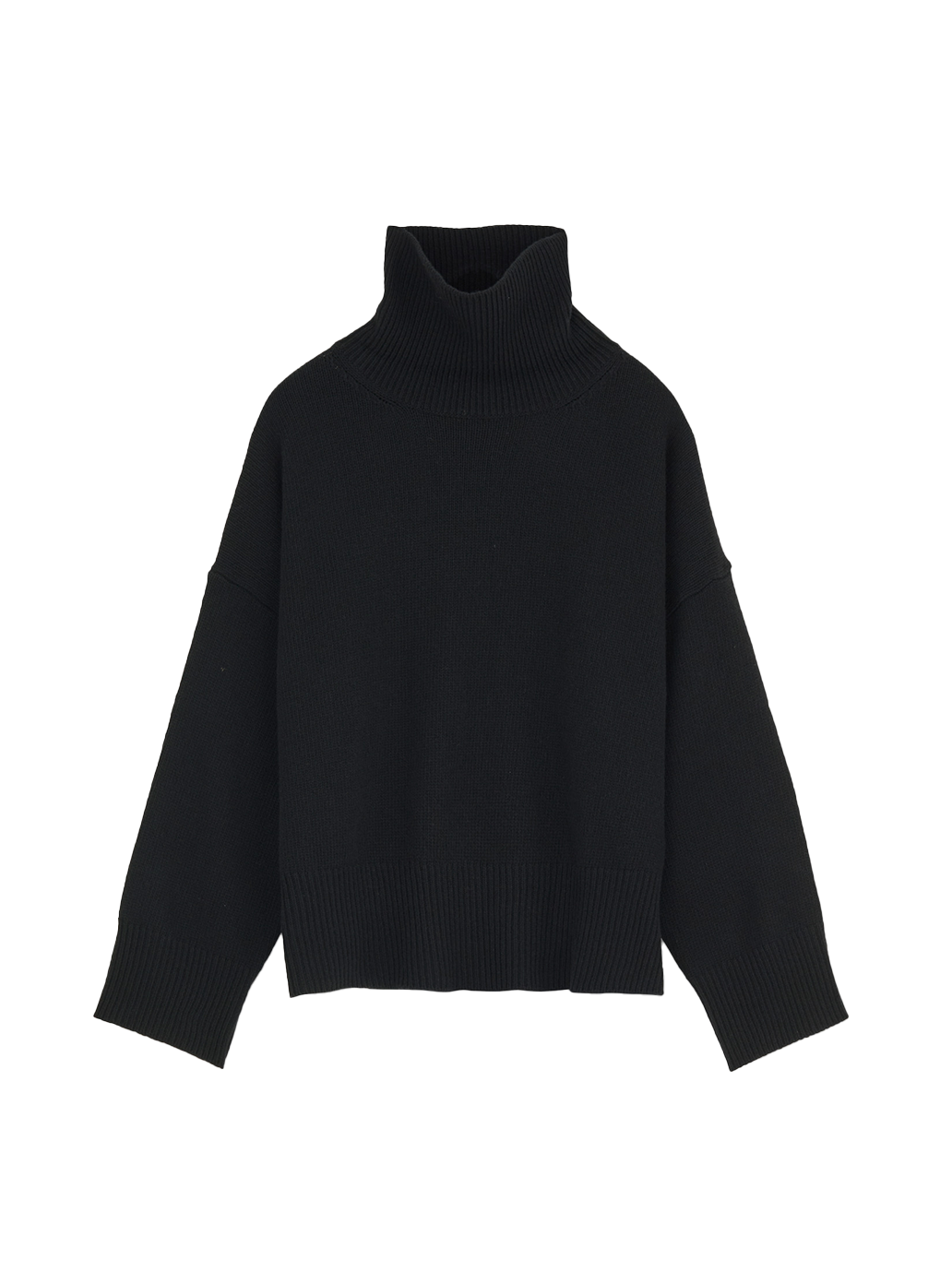 Silene Merino T-Neck BLACK