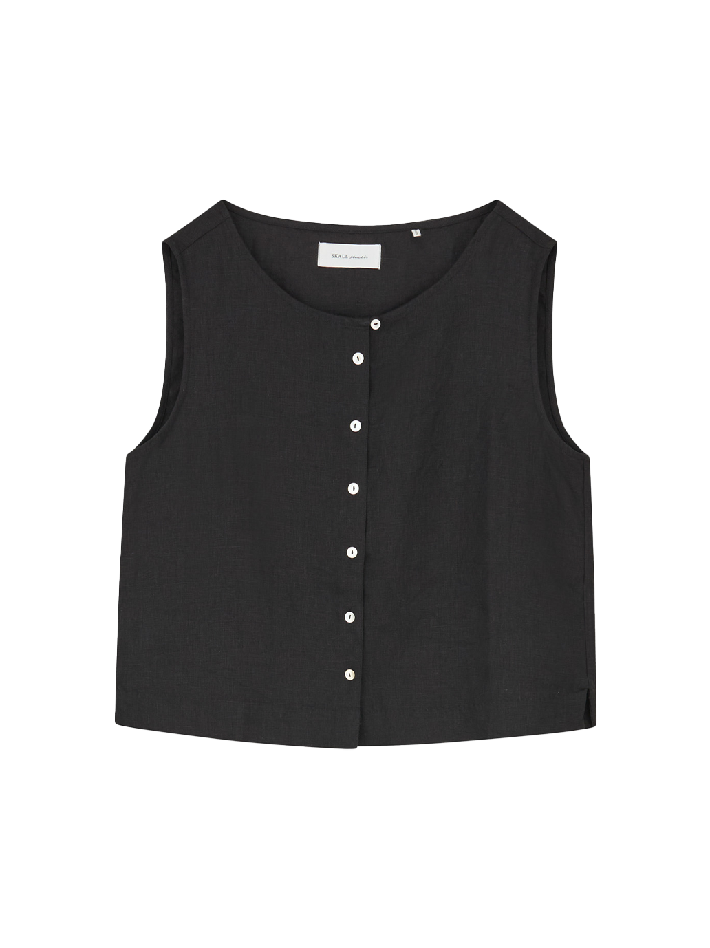 Vetiver Linen Top BLACK