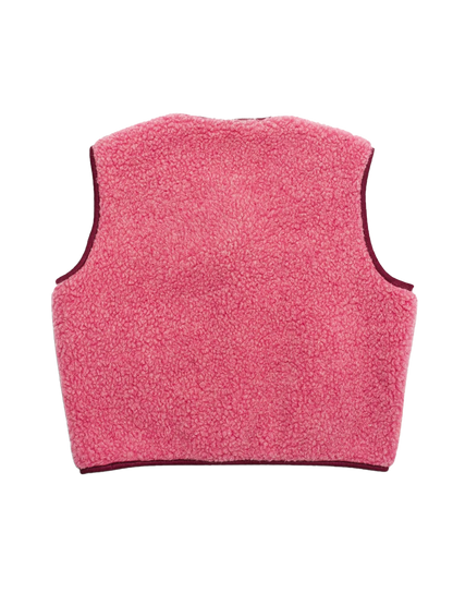 Merino vest <p>100% merino wool in the pile</p><p> How to care for your vest?</p><p> Merino wool is an antibacterial material and has self-cleaning properties. It does not require frequent washing, usually it is enough to air it out.</p><p> in case of stains, wash by hand in cold water (max. 20°C), do not risk washing in a washing machine, even on a special program</p><p> do not use bleach or any other harmful chemicals</p><p> do not dry in an automatic dryer</p><p> do not iron</p><p> dry clean without using solvents</p><p> PRO TIP: To maintain the best appearance of the wool for a long time, we recommend using a brush for combing animals or a specialist brush for combing wool. Just brush the wool 1-2 times a year and it will maintain its original appearance for many years.</p>