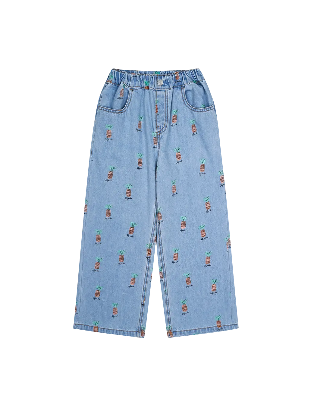 Pineapple Light Denim Pants Jelly Mallow BEBE Concept 