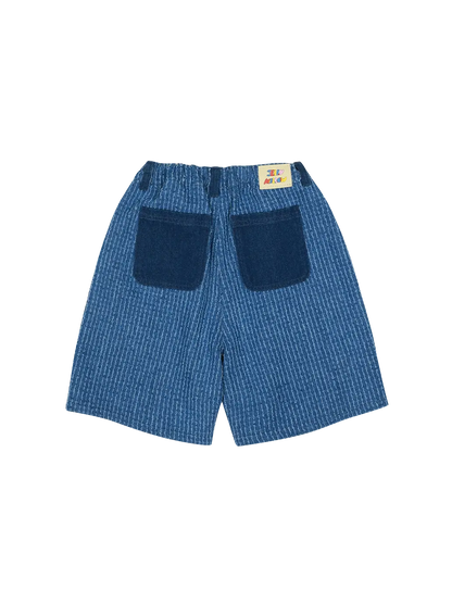 Broccoli Stripe Denim Shorts Jelly Mallow BEBE Concept 