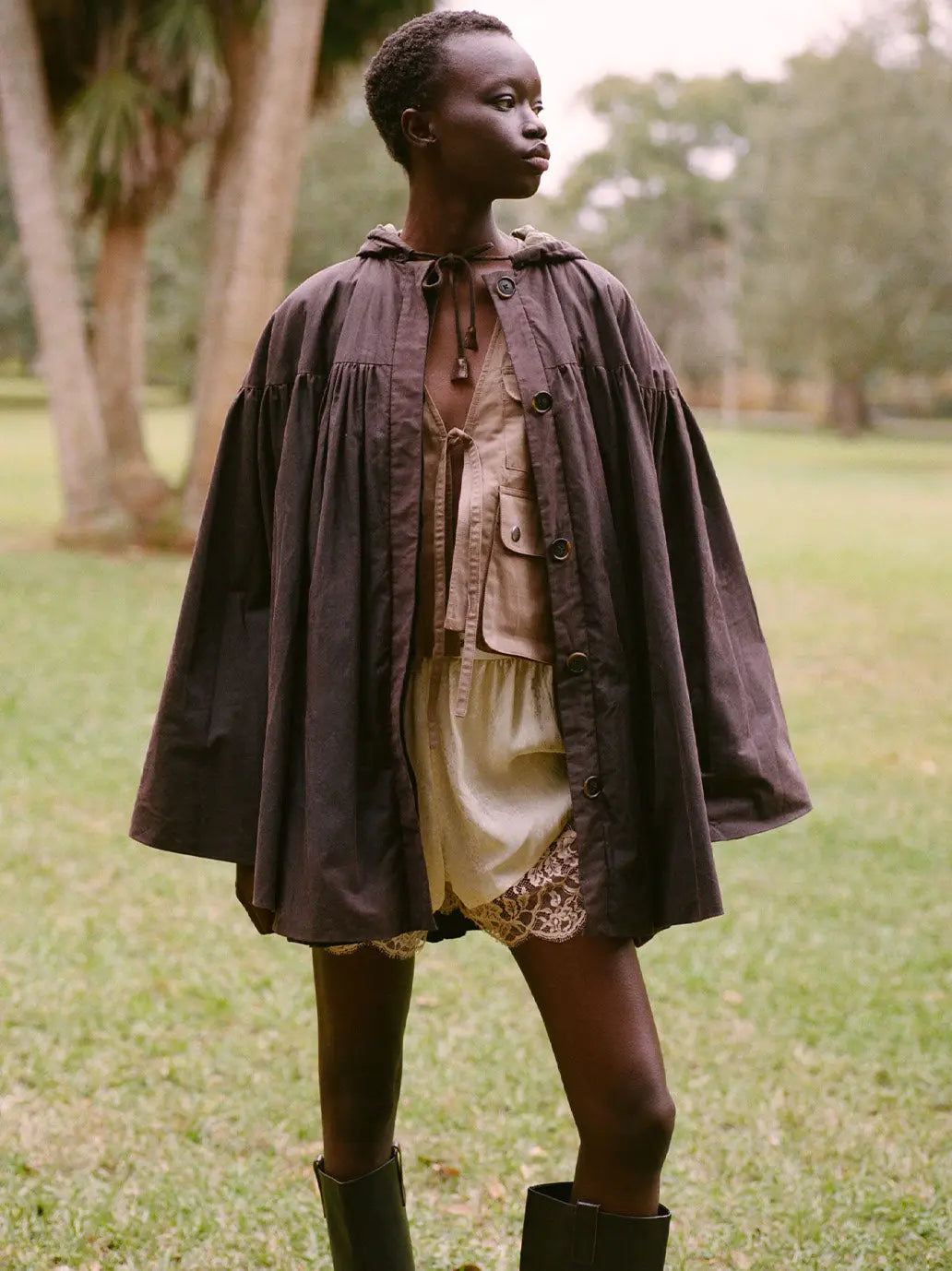 Quentin Solid Poncho SEA New York BEBE Concept 