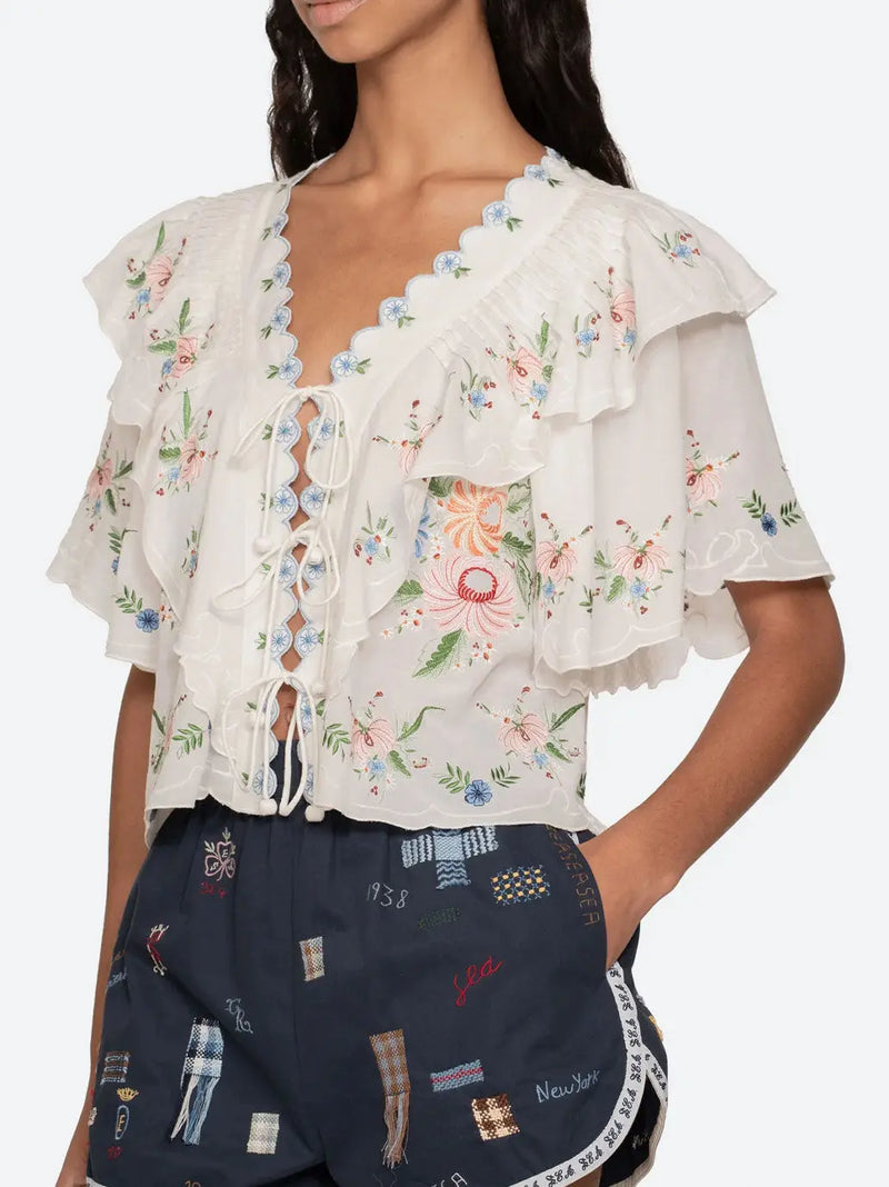 Serafina Embroidery Top SEA New York BEBE Concept 