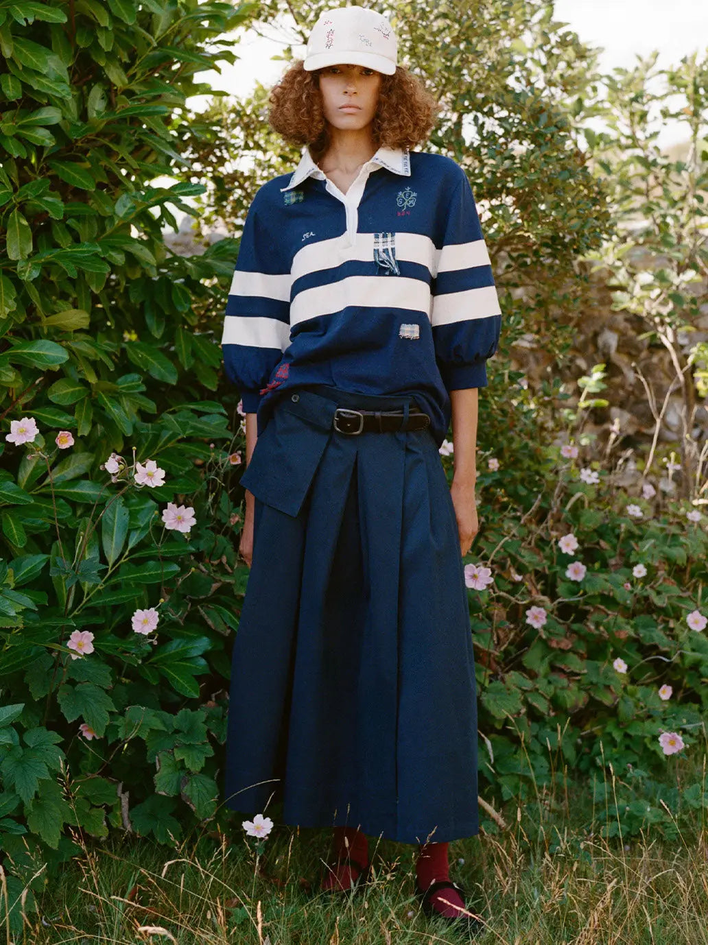 Andrea Workwear Skirt NAVY