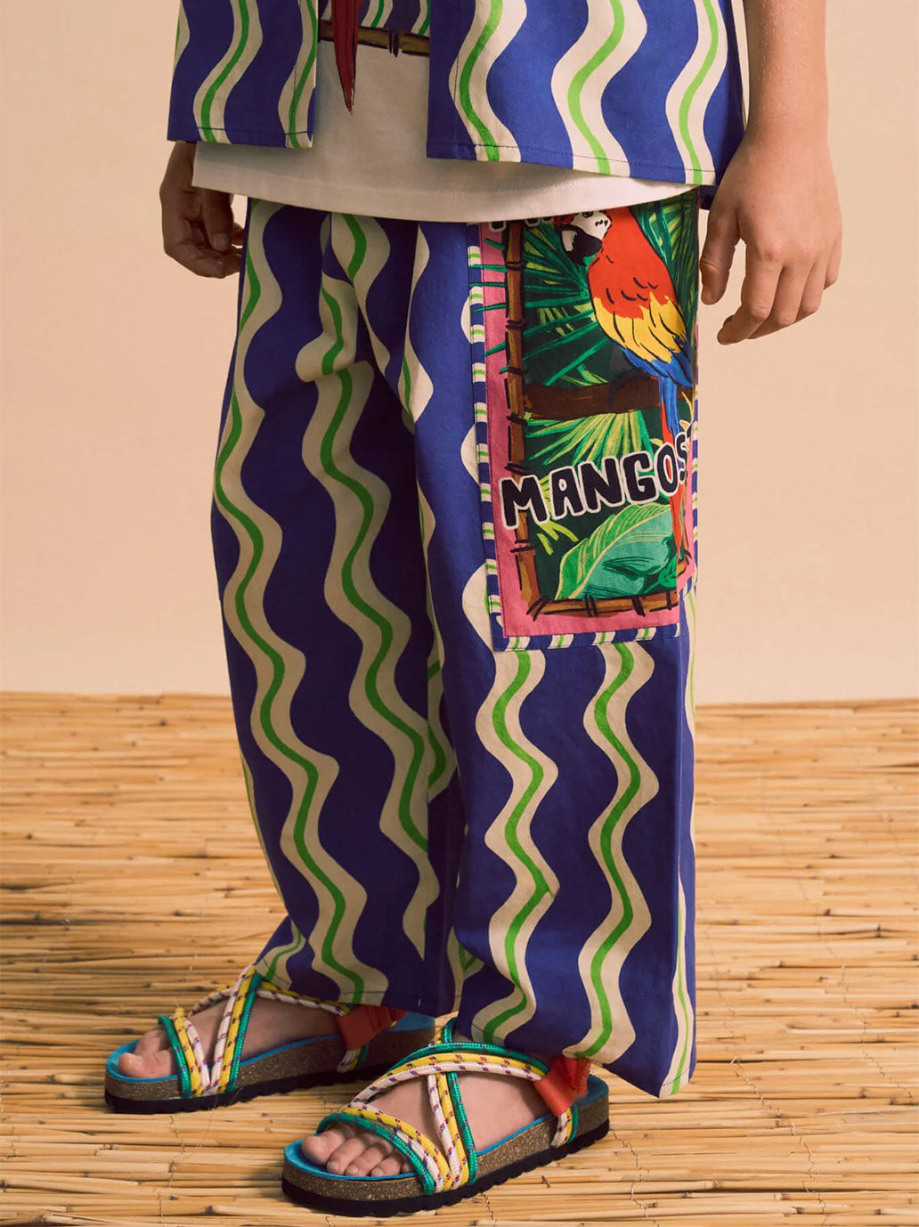 Loros Wavy Pants Navy Blue