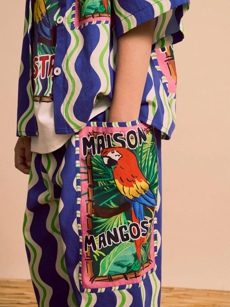 Loros Wavy Pants Navy Blue