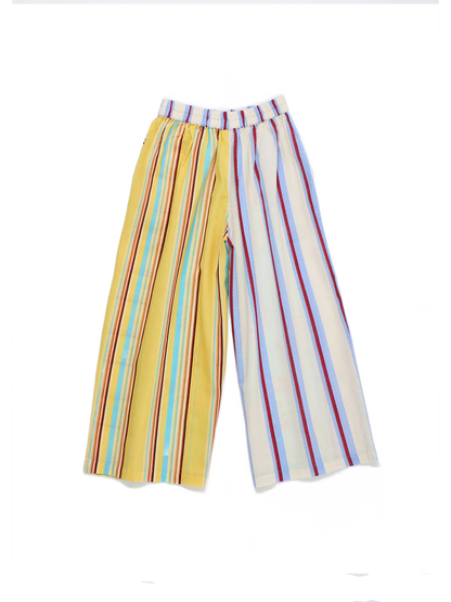 Vintage Flowers Patchwork Pants Mint