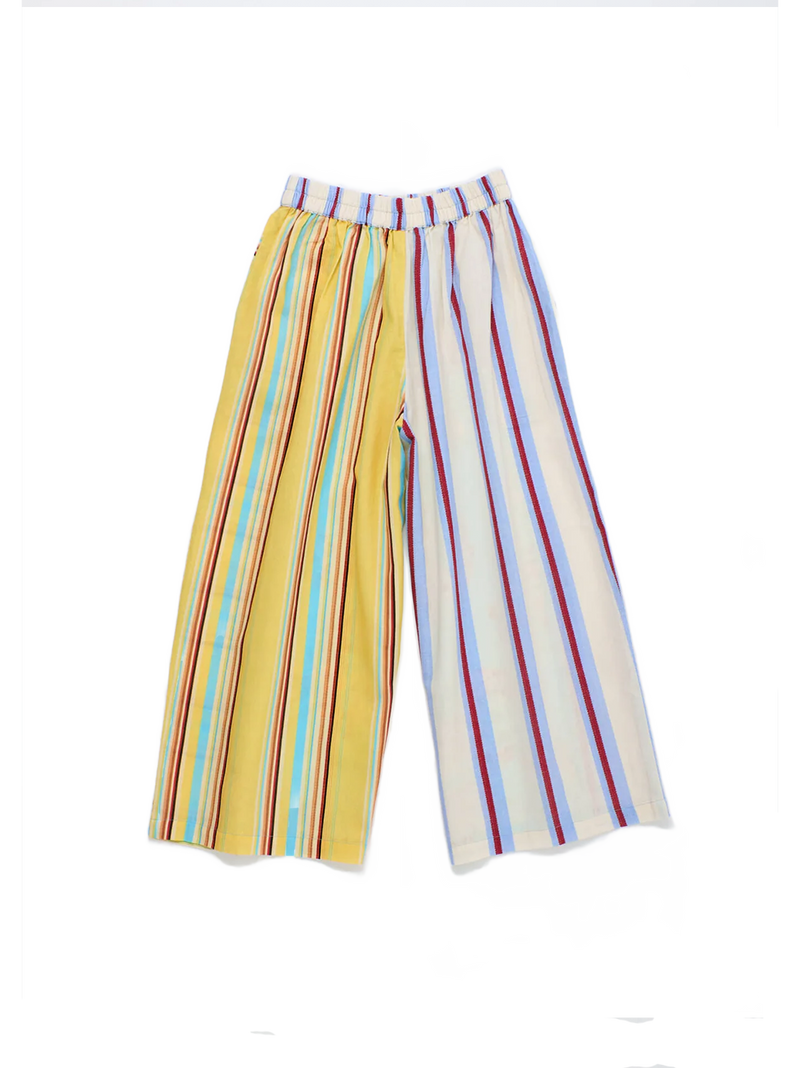 Vintage Flowers Patchwork Pants Mint